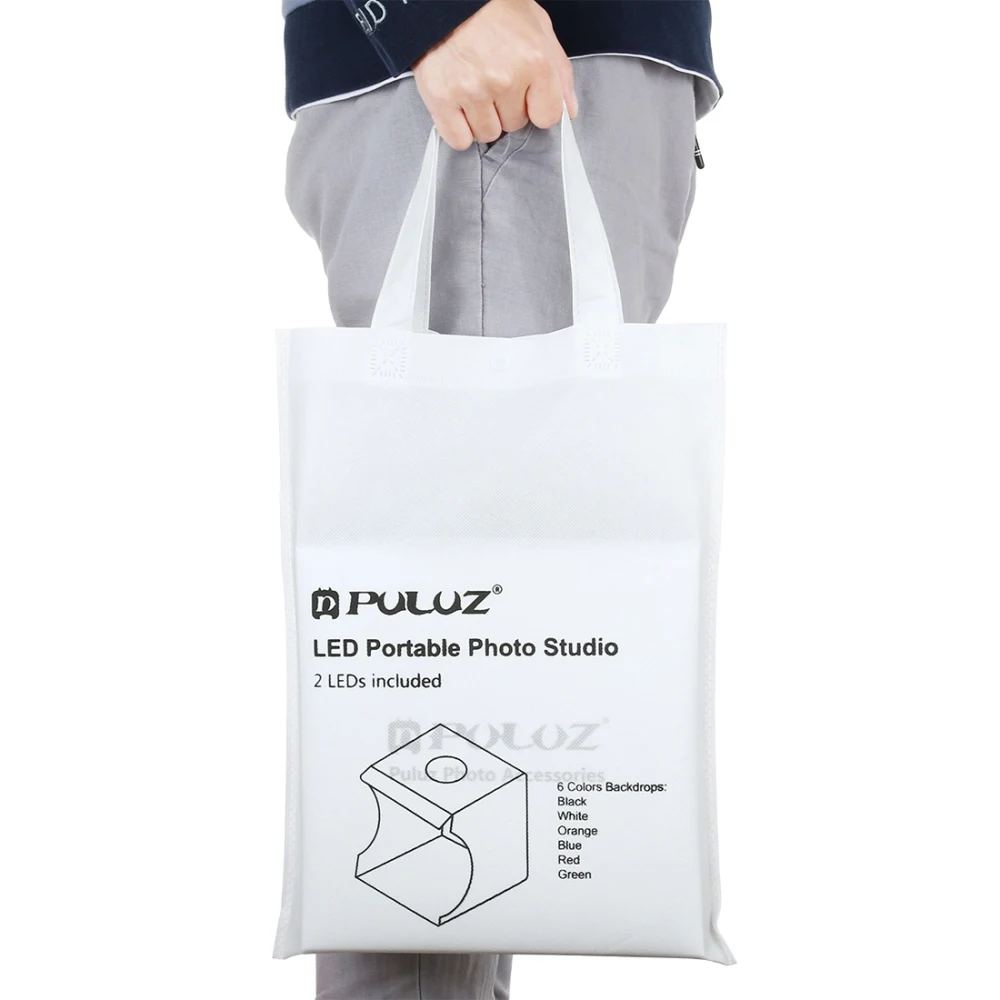 PULUZ 2LED Lightbox Light box Mini Photo Studio Box 1100LM Photography Box Light Studio Shooting Tent Box Kit &6 Color Backdrops