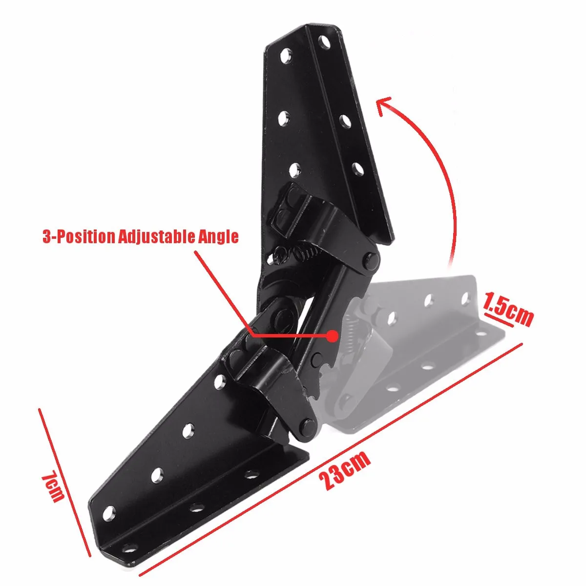 

KYA023-1 Hot-rolled Steel Black Sofa Bed Bedding Furniture Adjustable 3-Position Angle Mechanism Hinge Hardware New