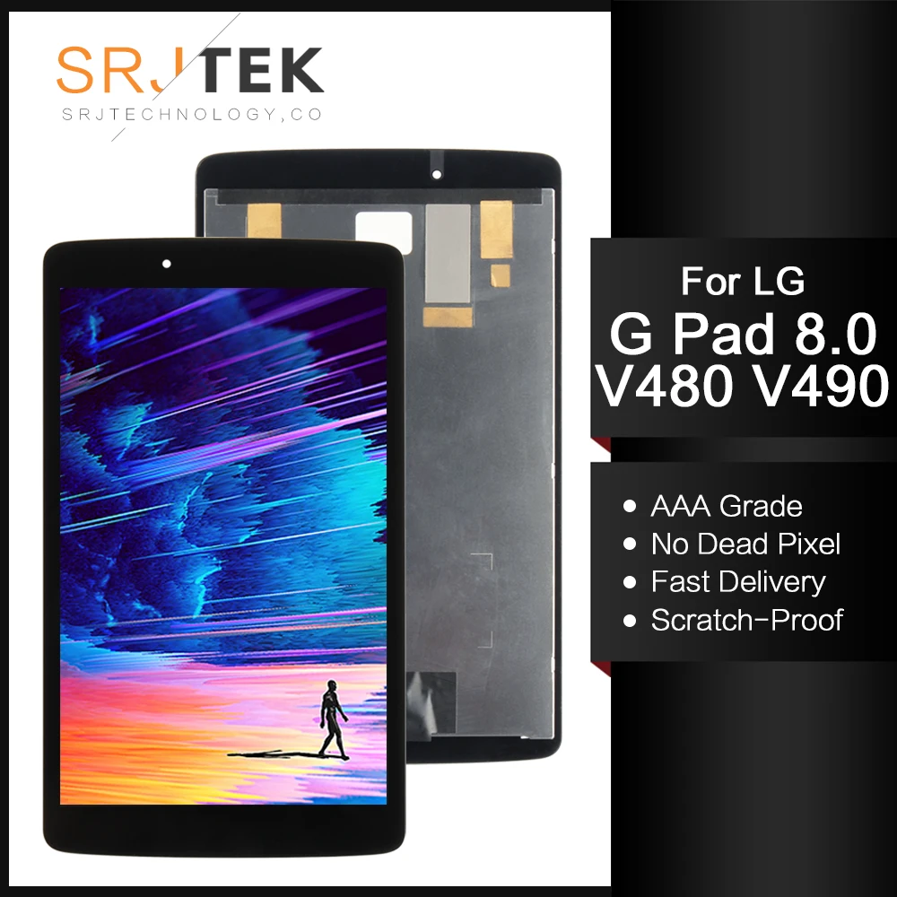 ЖК дисплей Srjtek для LG G Pad 8 0 V480 V490 матричный сенсорный экран дигитайзер панель