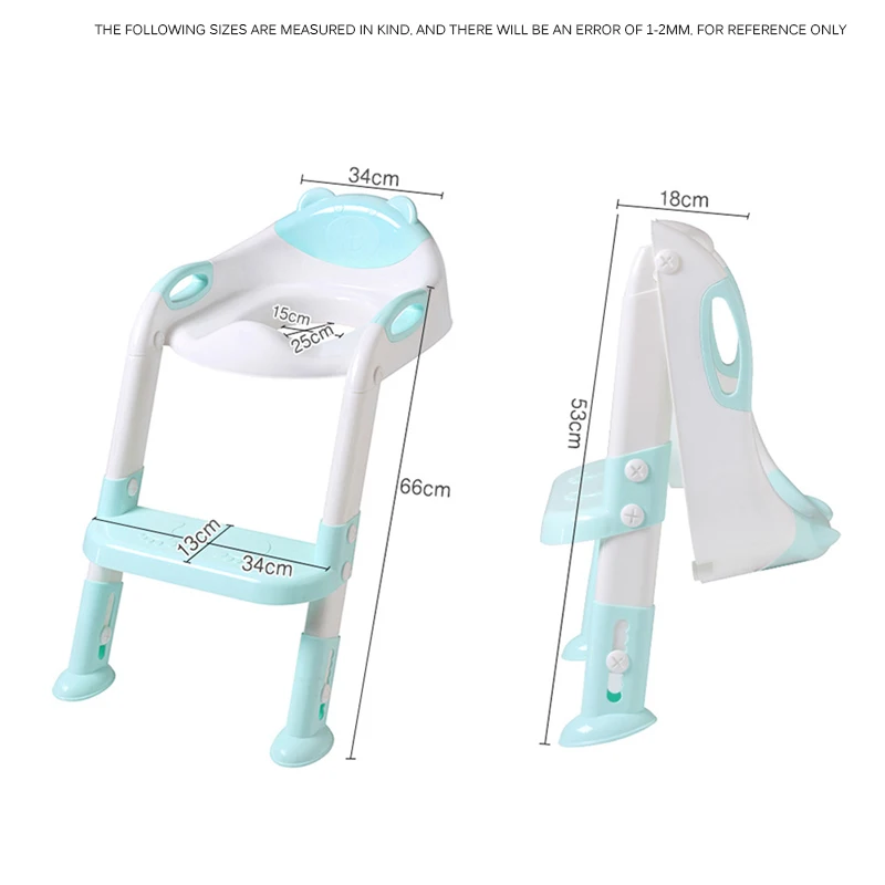 

Baby Potty Training Seat Children's Potty Baby Toilet Seat With Adjustable Ladder Infant Toilet Training Folding Seat