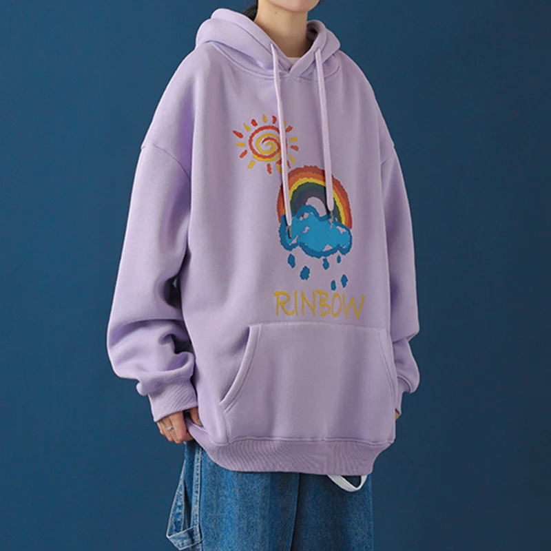 Новинка 2020 женские толстовки большого размера с капюшоном теплые свободные