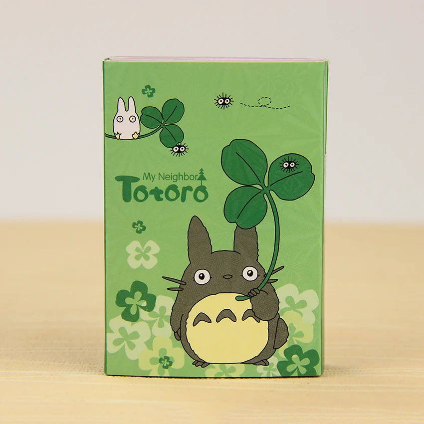 Kawaii Totoro Melody 6 складной блокнот для заметок Липкие заметки закладки для блокнота подарочные канцелярские товары 1 шт - Цвет: Зеленый