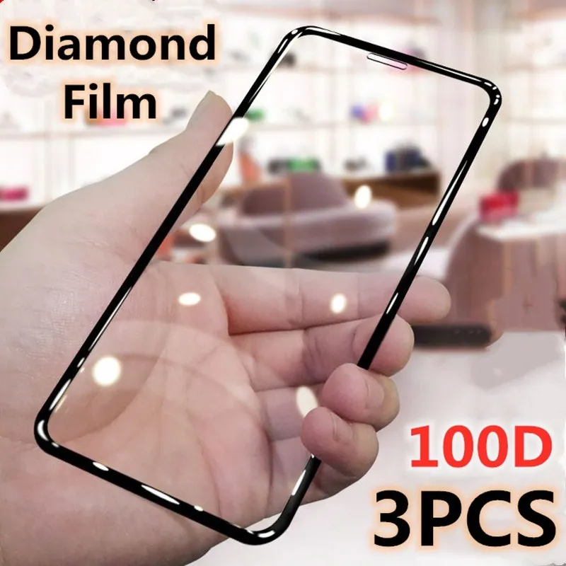 100D Защитное стекло для iPhone 6 6s 7 8 plus XR X XS полное покрытие 11 Pro Max защита экрана