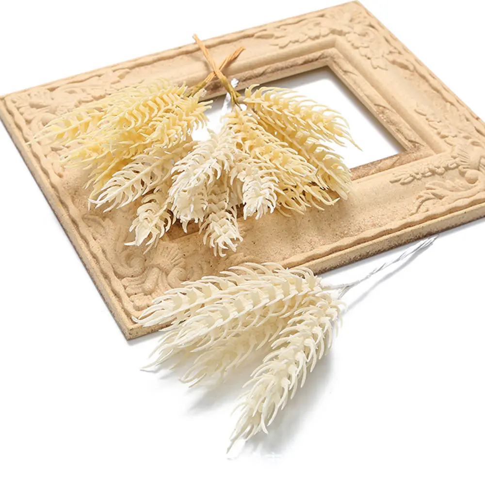 5 бутонов искусственных цветов пластиковый букет пшеницы искусственная пшеница