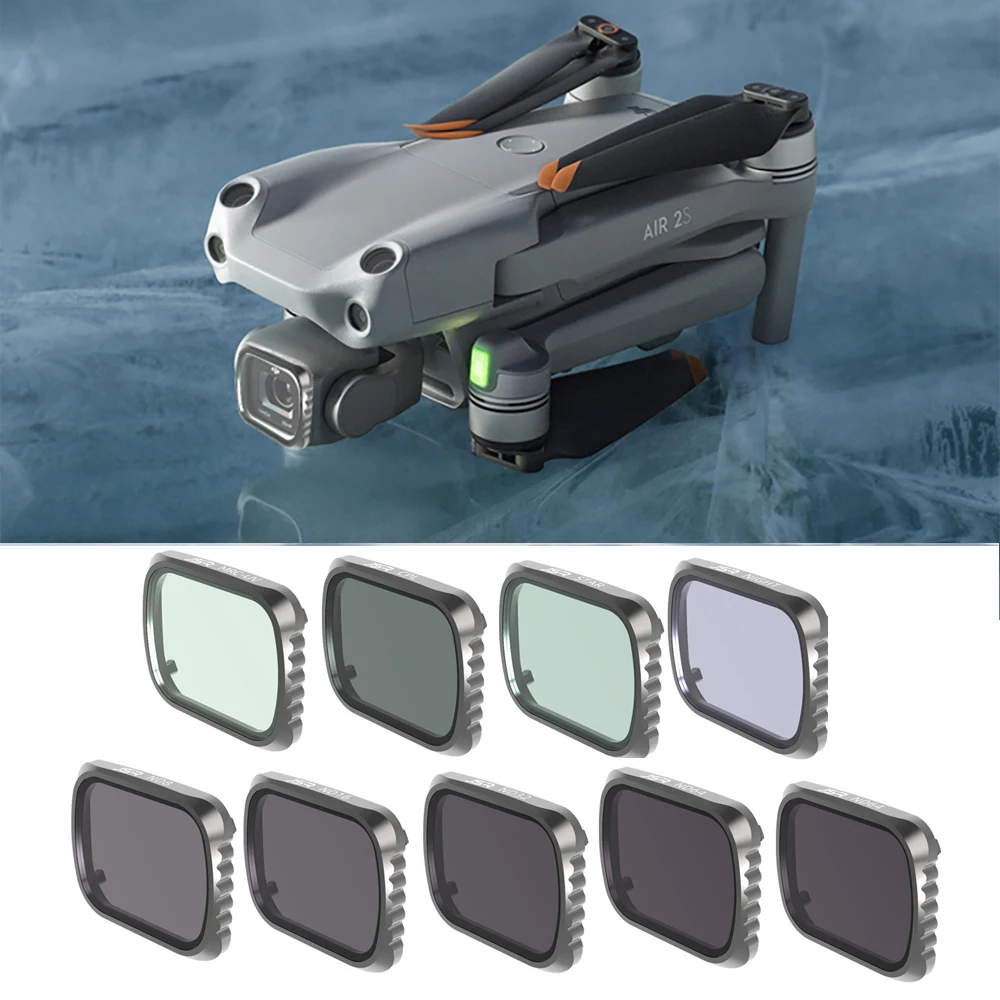 Набор фильтров для DJI Mavic Air 2S комплект нейтральных светофильтров UV/CPL/ND/PL4/8/15/32/64