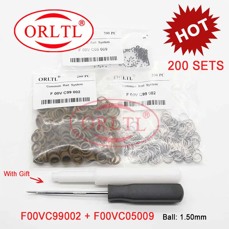 

Комплект для ремонта дизельного инжектора ORLTL F00VC99002, шаровой кран F00VC05009 1,50 мм, комплект шарового крана топливного инжектора для уплотнительного кольца Bosch