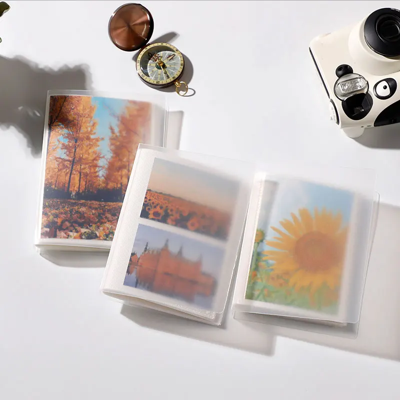 

3/5 Inches Large Capacity Photo Holder 40/80 Pockets Card Bag Fashion Photo Album Transparent Card Holder Business Card Bag