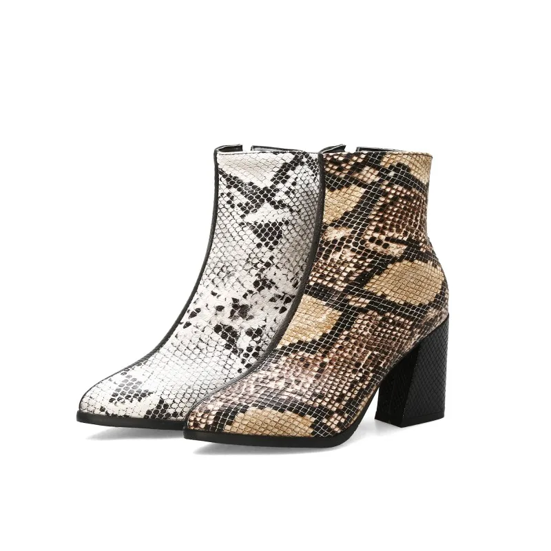 Женские ботильоны на молнии сбоку с леопардовым принтом | Обувь