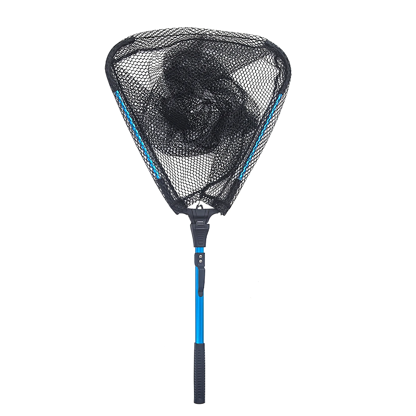 Синяя Складная рыболовная сеть выдвижная синяя мягкая резиновая посадочная