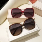 Г-жа 2020 новые большие солнцезащитные очки женские имитация стразы градиент Цвет UV400 Для женщин солнцезащитные очки