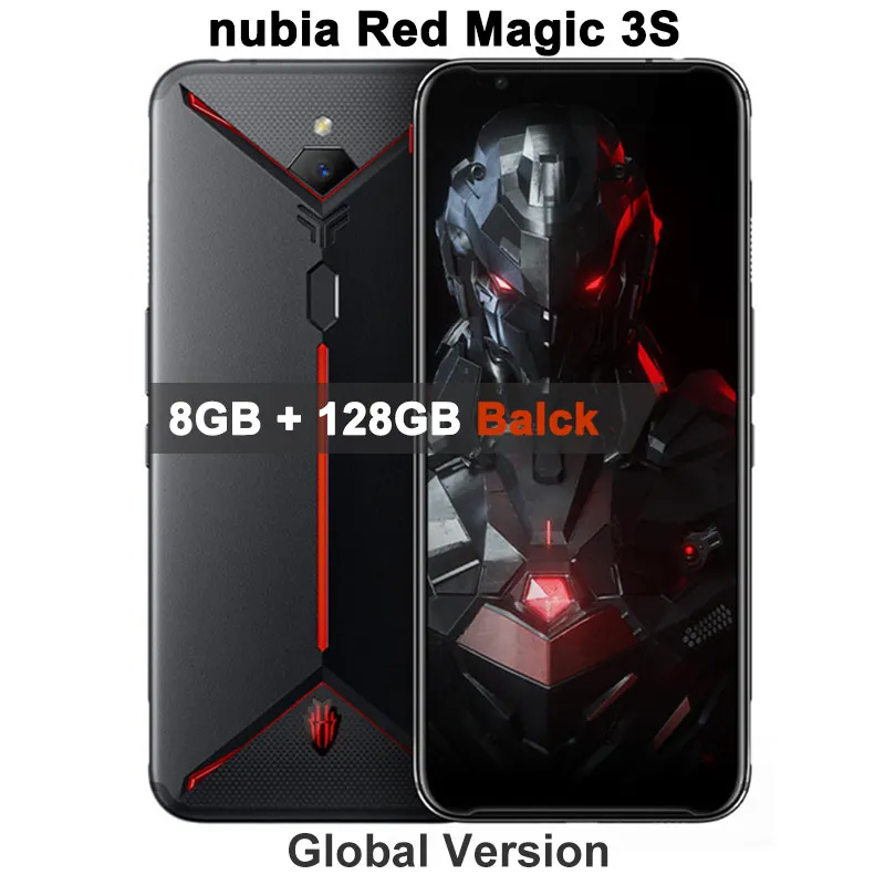 3S 8G 128G Black Глобальная версия, мобильный телефон zte nubia Red Magic 3 3S 8G/12G 128/256G 6,6" Snapdragon 855, фронтальный игровой телефон 48MP 5000mAh - Цвет: 3S 8G 128G Black