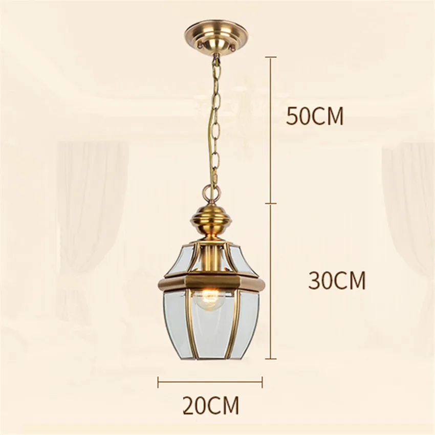 

Modern Balcony Antique Led Pendant Lamps Pendant Lights Indoor Light Hanglamp Fixtures Copper Vintage Glass Bar Corridor Outdoor