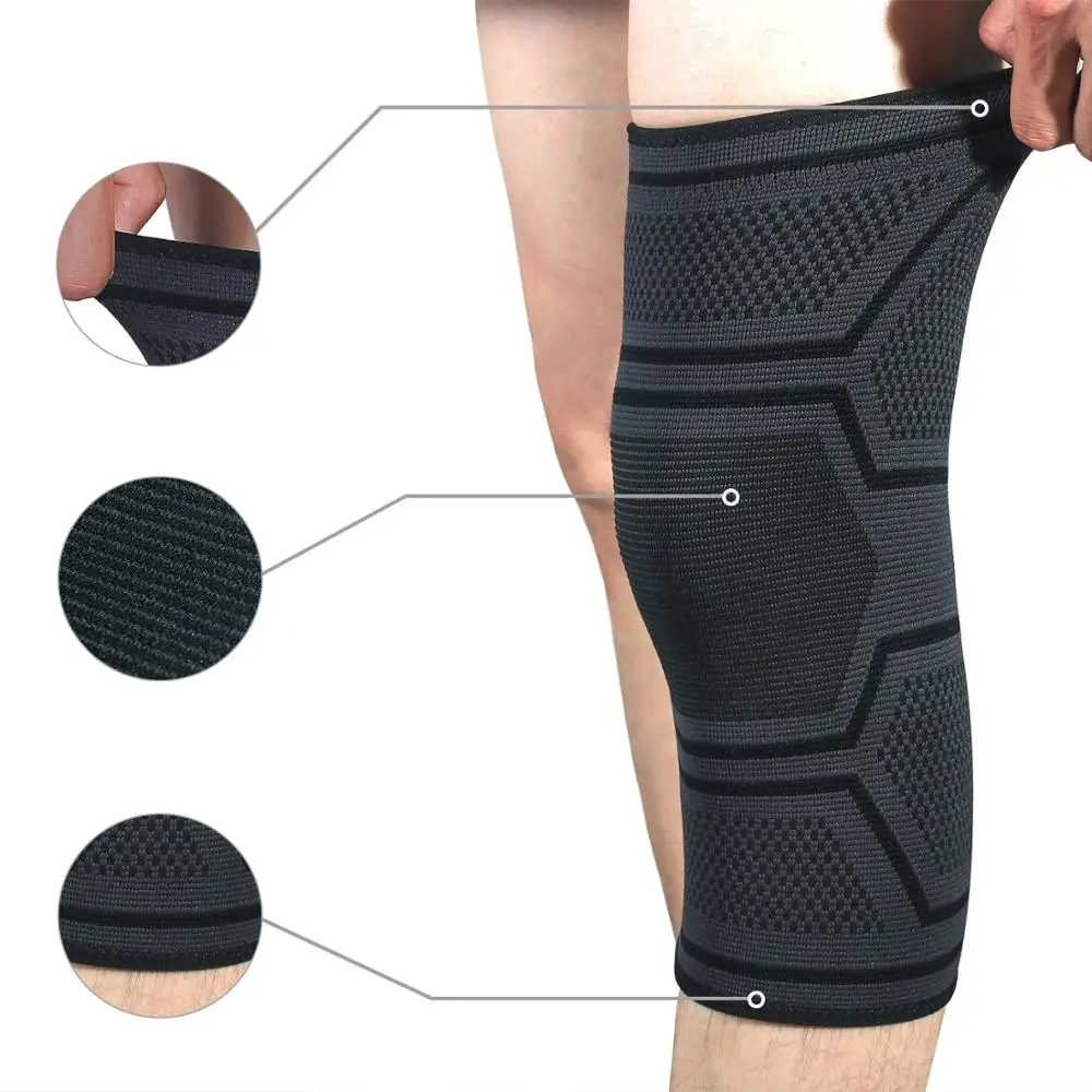 Противоскользящие спортивные наколенники из силикагеля поддерживающие для