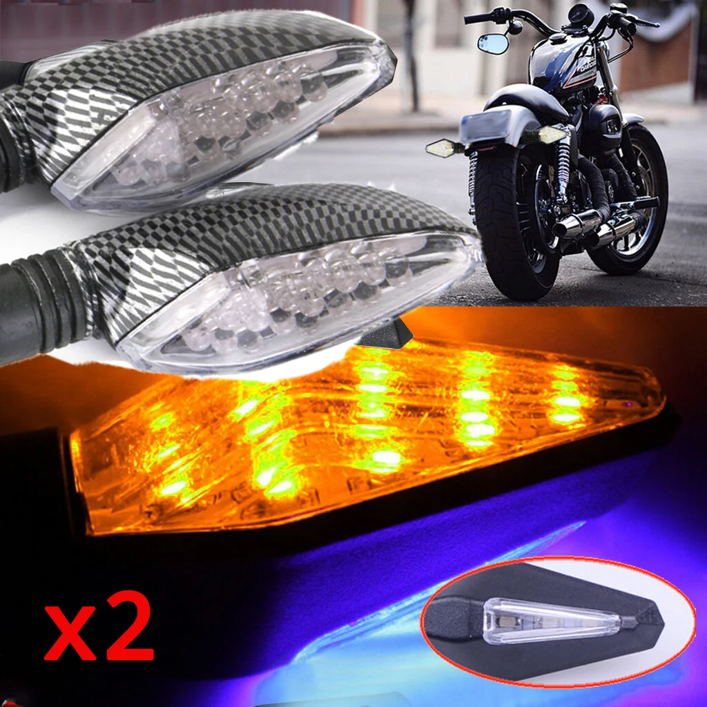 

2pc Universal Motorcycle 9LED Turn Signal Light Indicator Blinker Lamp Amber