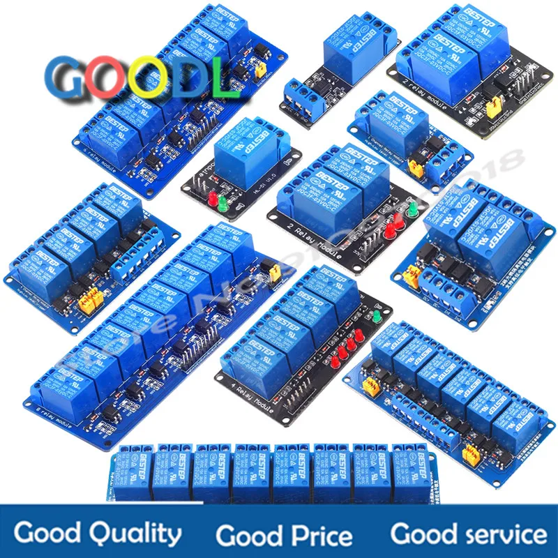 Модуль реле для Arduino модуль 5В 12В 1 2 4 6 и 8 каналов с оптоаккоплерным выходом.