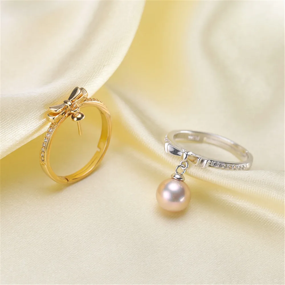 Посеребренное регулируемое кольцо бижутерия фурнитура основа пустышки модные