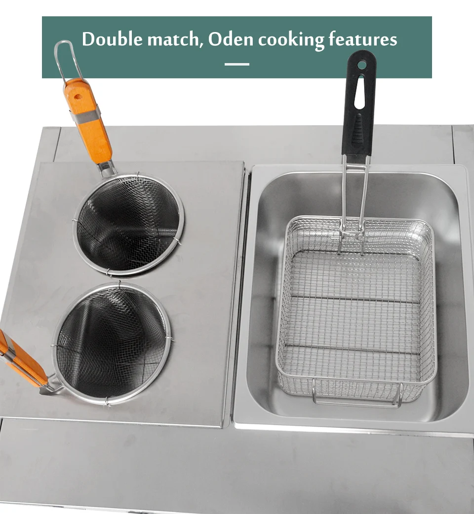 XEOLEO Коммерческая газовая фритюрница, плита для лапши, комбинированная печь два в одном, пряный горшок, ароматная закуска, Кухонная машина