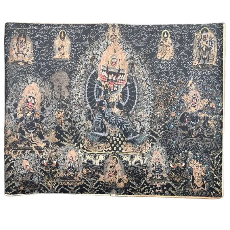 

Chinese Old Tibetan Thangka Paper Buddha Statue Of Vader King Kong Painting