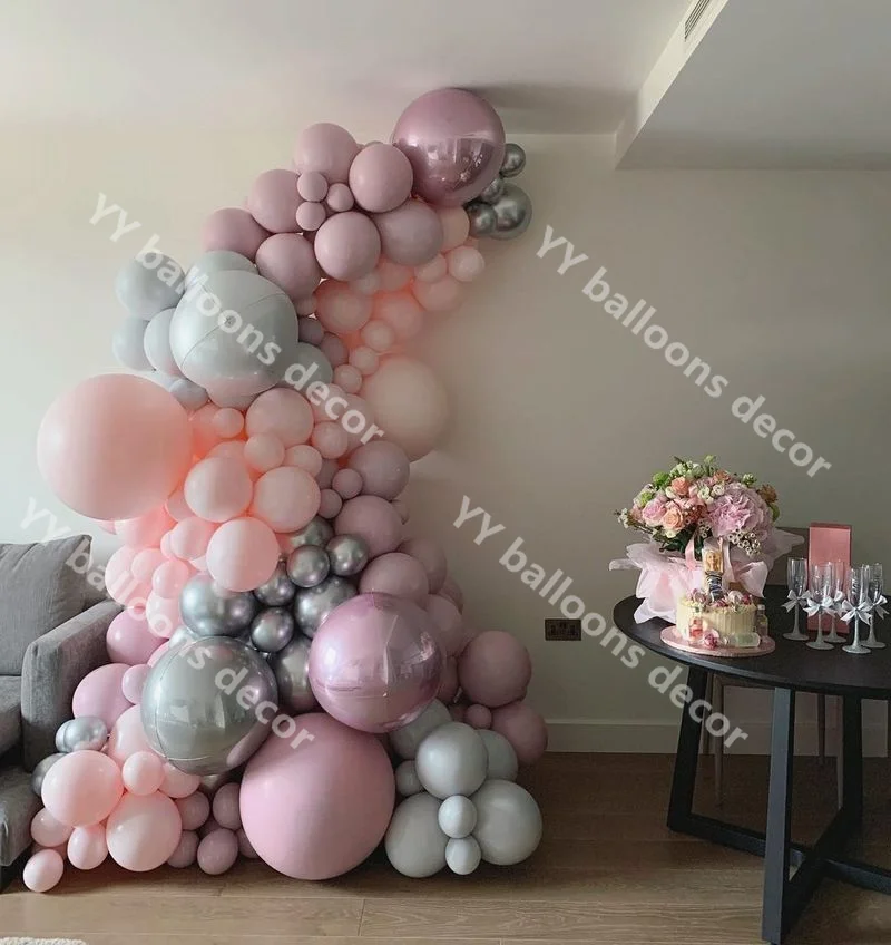 

DIY RETRO Lotus BABY Pink Wedding Anniversary Birthday Party Balloons Garland Arch Kit Macaron Baby Shower Global Balloons Decor