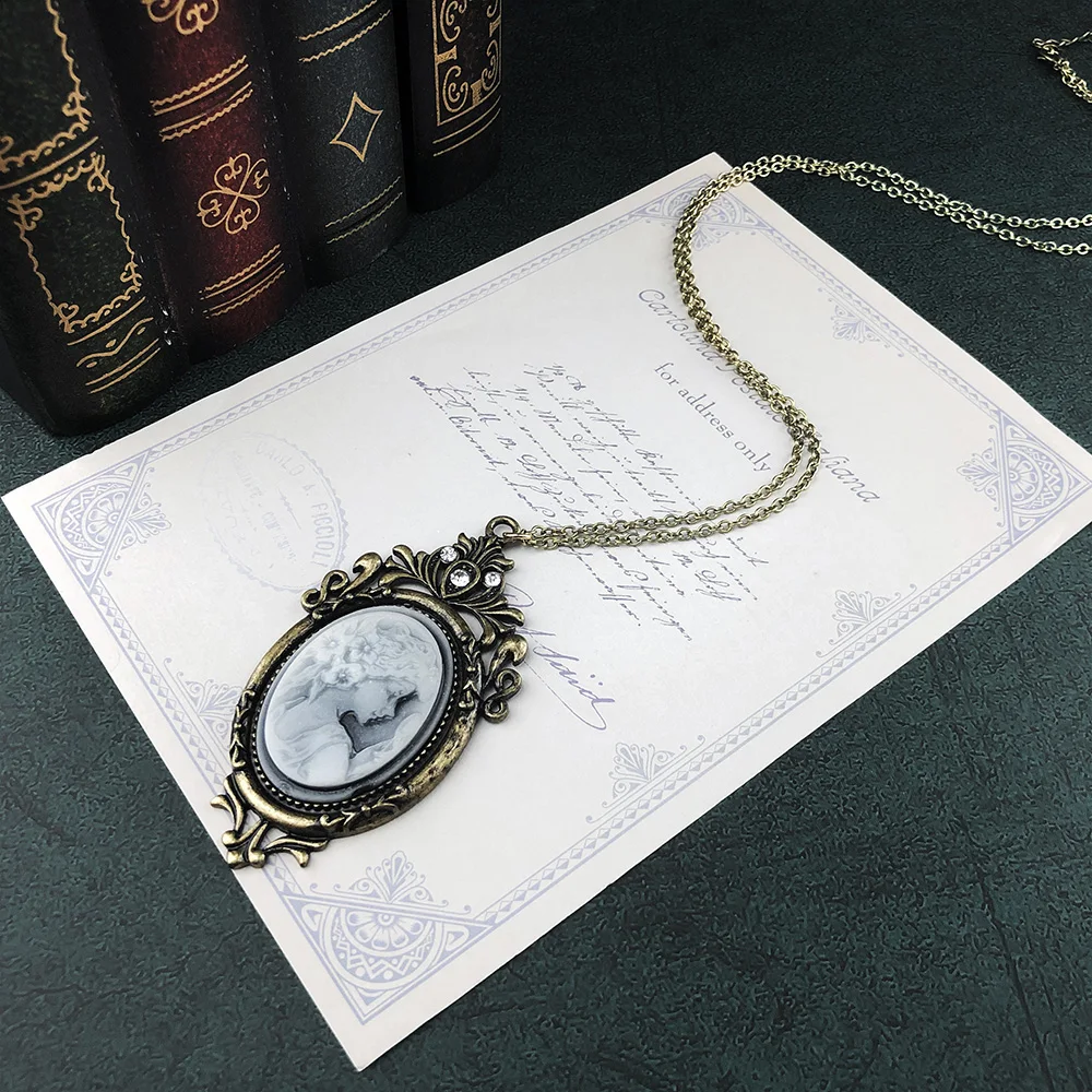 Ожерелье с овальной подвеской Женская Длинная цепочка в европейском и