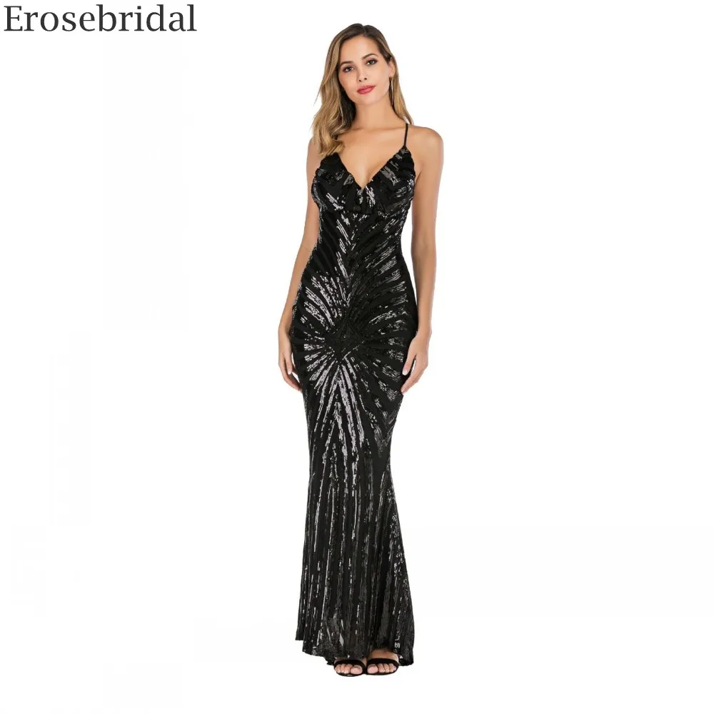 Erosebridal Дешевое вечернее платье Русалка длинное сексуальное просто официальное