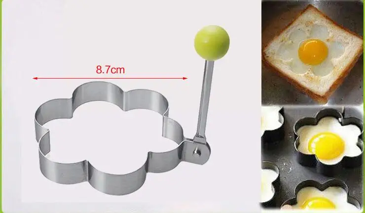 1 pcs Stainless steel form for frying eggs tools omelette mould device egg/pancake ring egg shaped kitchen appliances