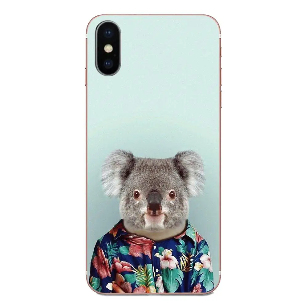 Рисунок с коллажем животных Koala для Galaxy J1 J2 J3 J330 J4 J5 J6 J7 J730 J8 2015 2016 2017 mini Pro TPU - купить