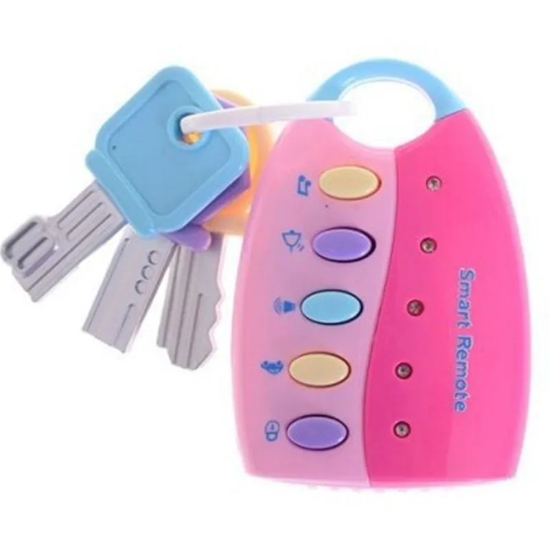 

Baby Toys Musical Smart Remote Key Toy For Toddler Keychain Toys Smart Remote Car Voices Play Flashing Education Toy For Kids