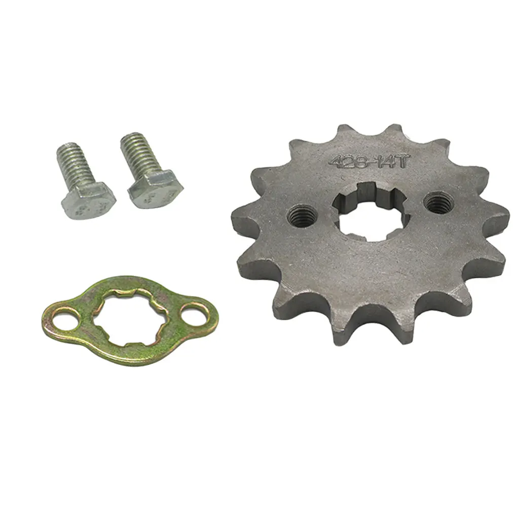 

14T 428 Front Chain Sprocket Cog for 50/70/90/110/125 Motorcycle Quad ATV Accs