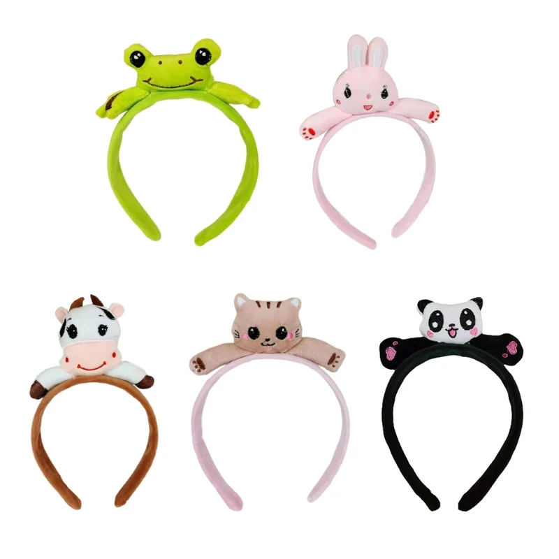 

Cartoon Doll Headband Cute Panda Frog Headband for Washing Face Hair Accessories 35EF