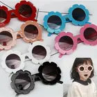 Детские Винтажные Солнцезащитные очки унисекс с цветами, круглые солнцезащитные очки UV400 для мальчиков и девочек, 6 цветов, детские пластиковые очки, 2019