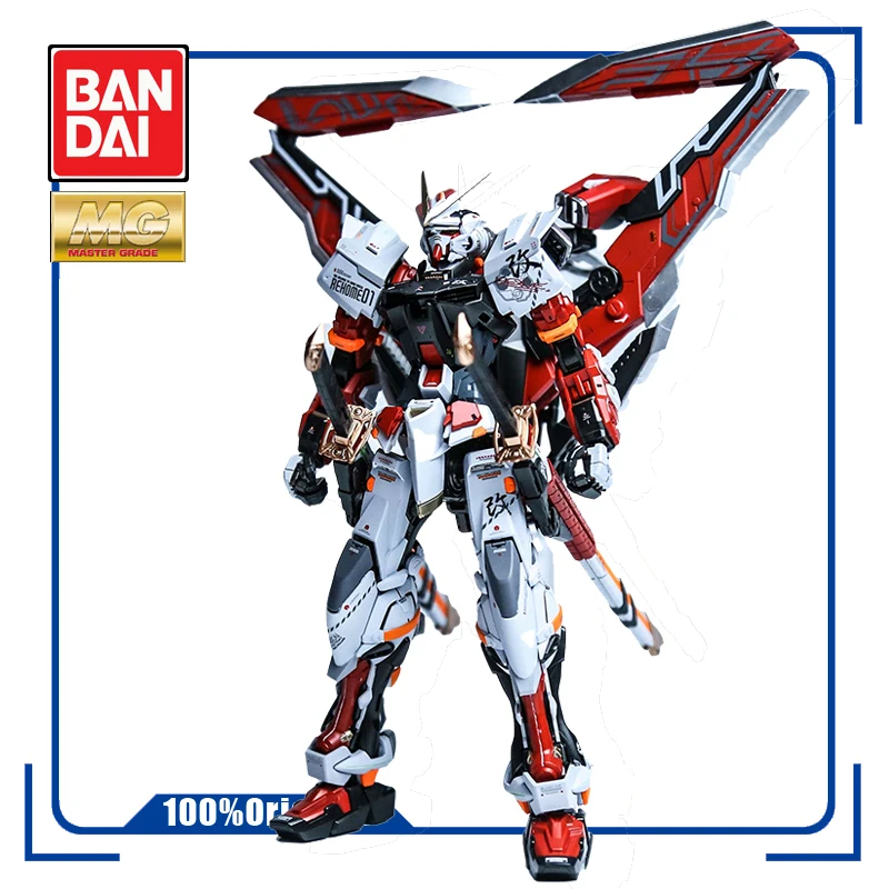 

BANDAI MG 1/100 MBF-P02 металлический раскраска воина гундама в заблуждение красная рамка в сборе Модель Игрушки фигурки подарки для детей