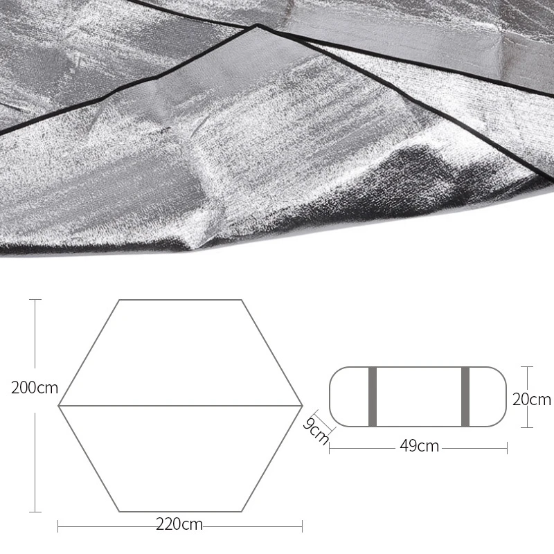 Наружная Шестигранная палатка стандартная двухсторонняя алюминиевая пленка