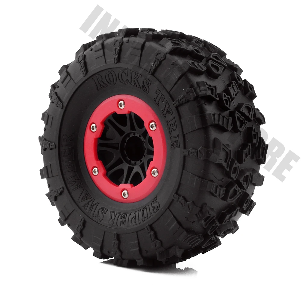 4 шт. 1/10 RC Rock Crawler 2 дюйма резиновые шины и пластиковые колесные диски для Axial SCX10 RR10