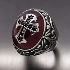 Европейское и американское циркониевое мужское кольцо с крестом вампира модное религиозное популярное кольцо ювелирные изделия 2019