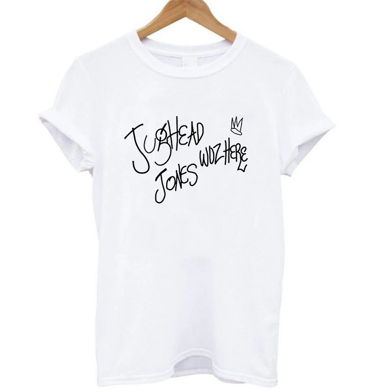 Женская мода Jughead Jones Wus Here футболка с круглым воротником и короткими