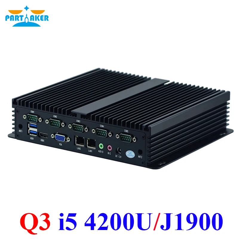 Intel Core i5 4200U Mini ITX X86 промышленный ПК с 6 rs232 двойной lan Celeron J1900 безвентиляторный Linux