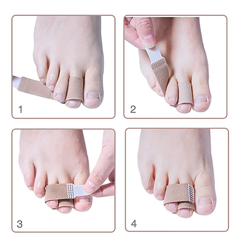 

1PCS Broken Toe Wrap Fabric Toe Splint Toe Cushion Bandage Finger Protector Straight Hair Hammer Toe Separator