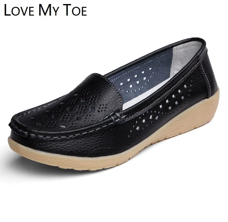 Новинка 2019 весенние повседневные женские лоферы на танкетке с вырезами