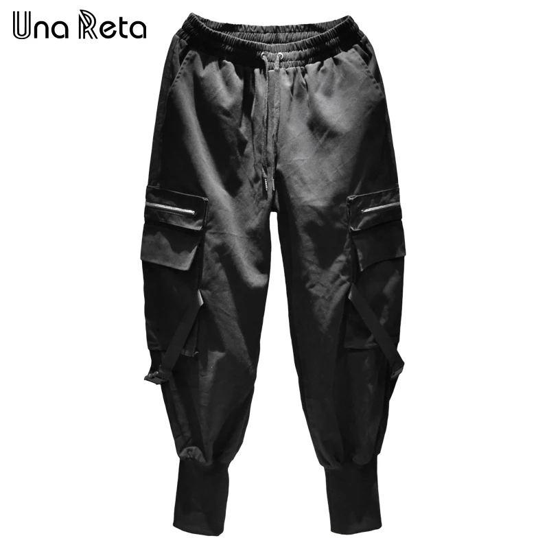 

UnaReta Man Pants Streetwear New Japanese Joggers Hip Hop Multiple pockets buckle design Trousers Men Casual Harem pants Men