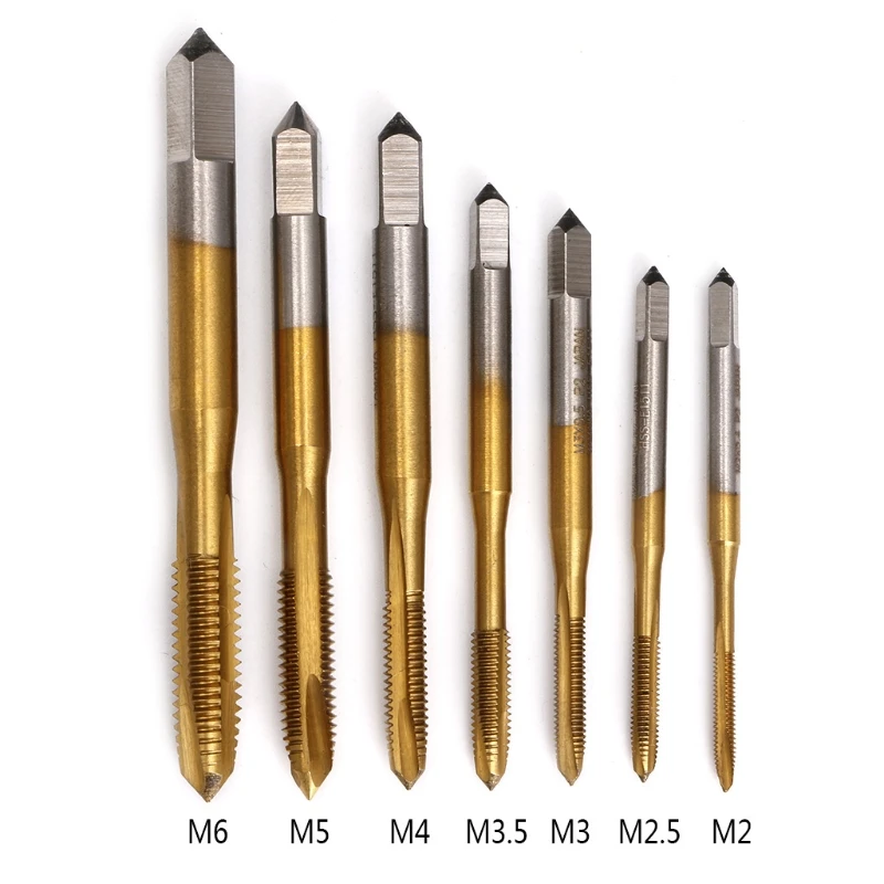 Ручные инструменты M2/M2.5/M3/M3.5/M4/M5/M6 титановый спиральный точечный кран с прямой