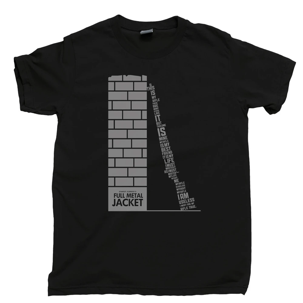 Полностью Металлическая куртка Футболка Стэнли Кубрик Вьетнам войны фильмы