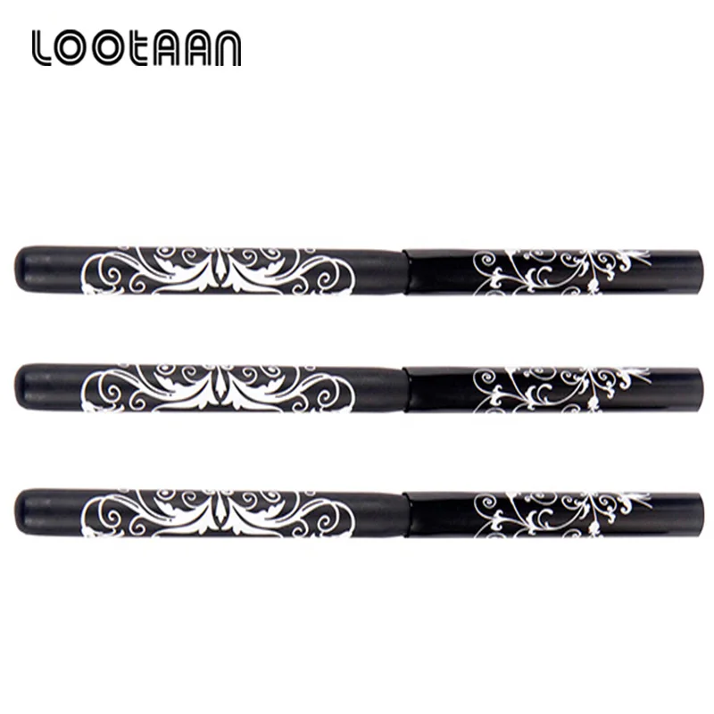 Lootaan #4 #6 #8 #10 фотополировочная Кисть для ногтей черная деревянная ручка резные