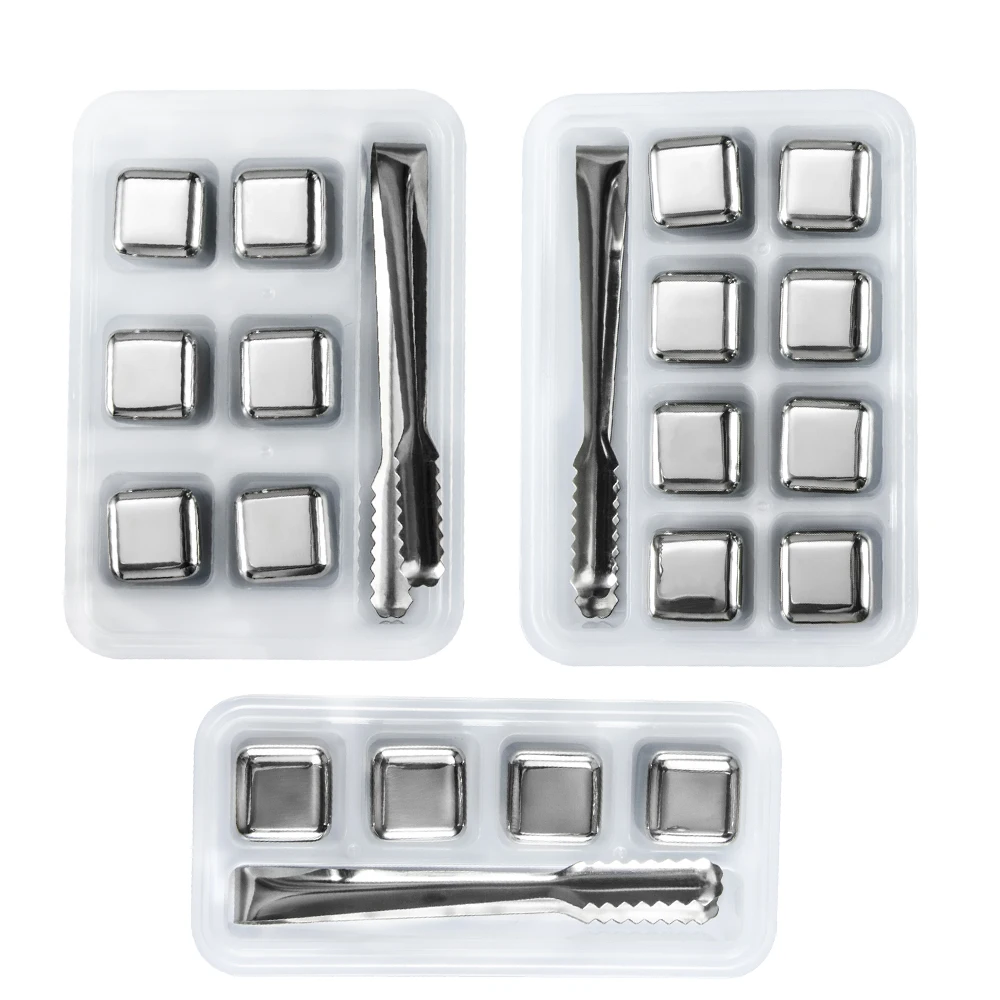 Набор кубиков из нержавеющей стали для охлаждения виски 4/6/8 шт.|Охладители и