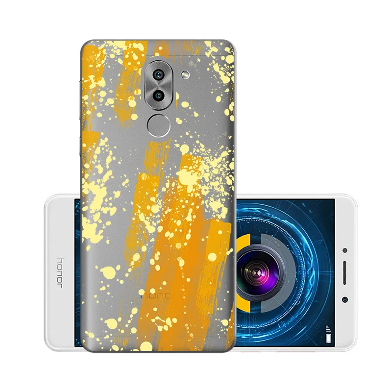 W055 Мягкий чехол из ТПУ, чехлы для huawei Honor 6X, силиконовый прозрачный чехол для huawei GR5, BLL-L21 BLN-AL10 Honor6X mate 9 Lite - Цвет: W055