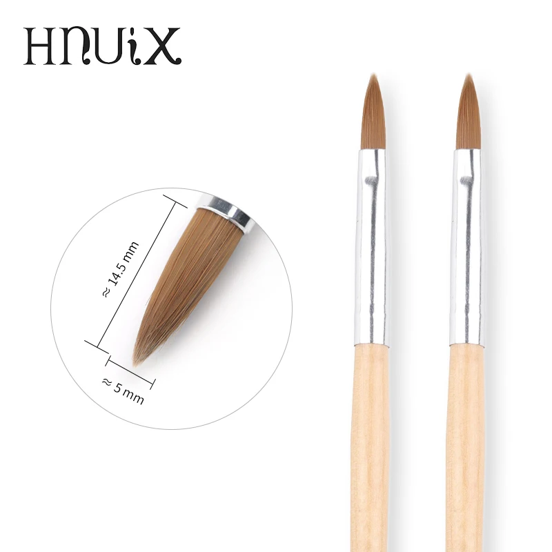 

1 pieces Nail Art Kolinsky Sand acrylic brush pen UV Gel varnish hand painting drawing sculpture pen manicure tools No 6