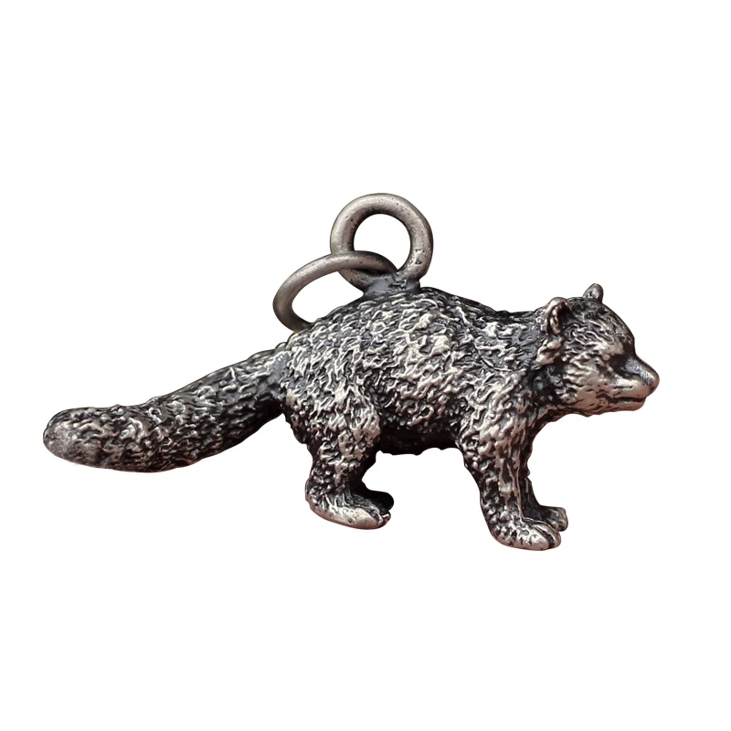 

manual small animals delicate gift for men and women wildlife lovers 925 silver civet cats flower cat pendant