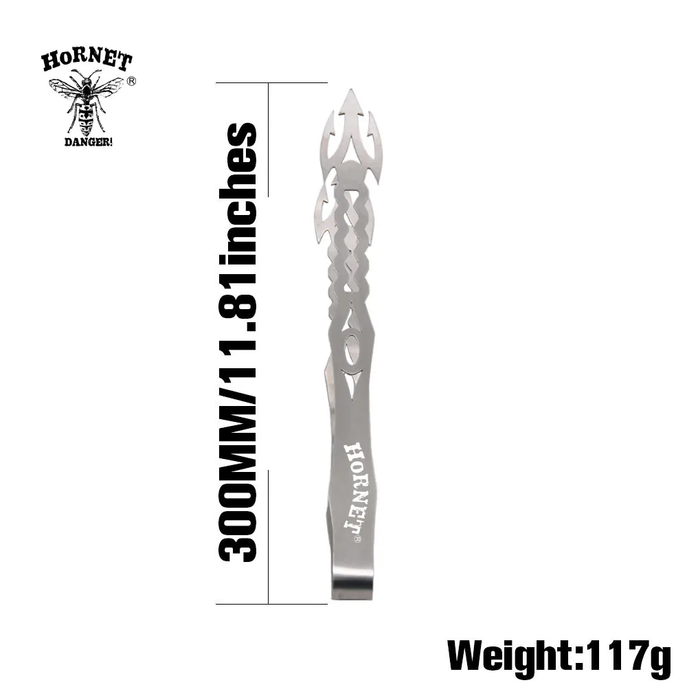300MM Stainless Steel Shisha Hookah Tongs Tweezers Clamp - HORNET Trident Style Narguile Chicha Metal Tong with Charcoal image 2