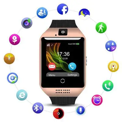 Смарт часы Q18 с Bluetooth сенсорным экраном слотом для SIM карты и TF карты|Смарт-часы| |