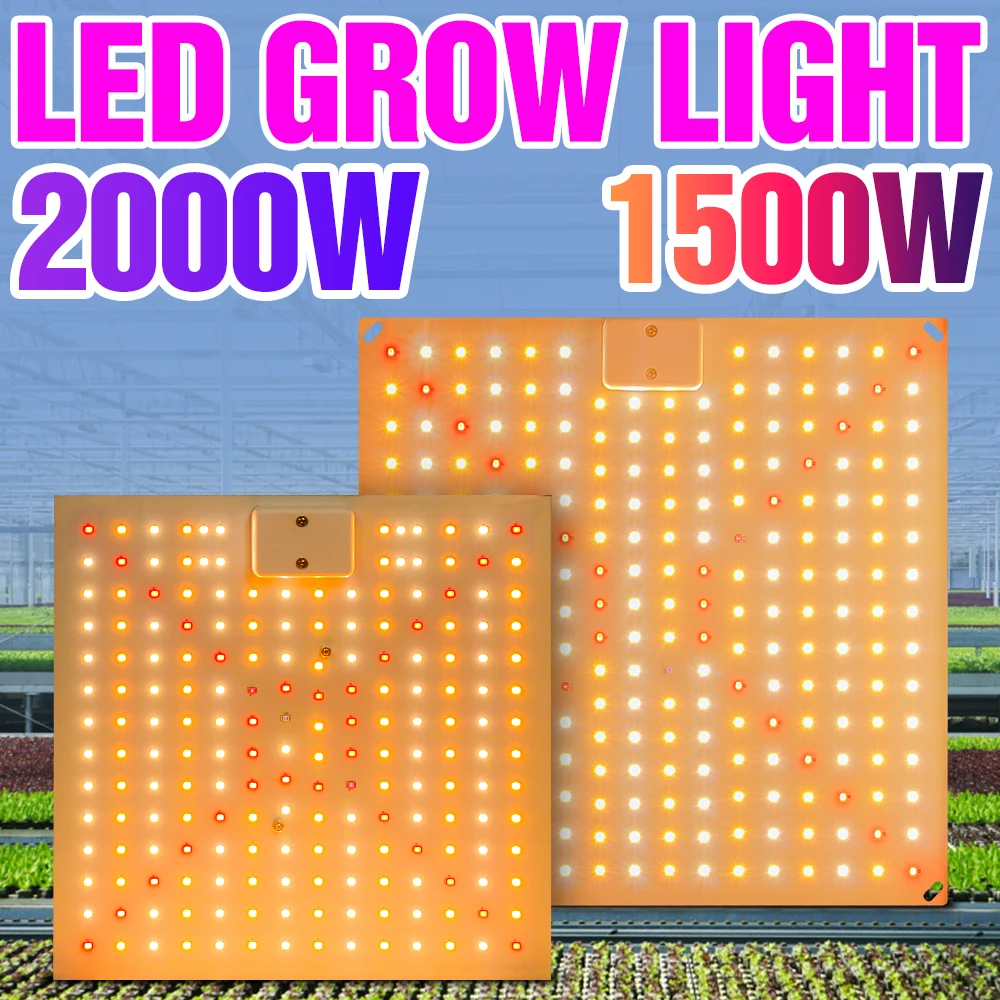 

2000W 1500W Full Spectrum Plant Grow Light Quantum Phytolamp Hydroponics LED Growth Panel Bulb For Indoor Phyto Flower Seeds